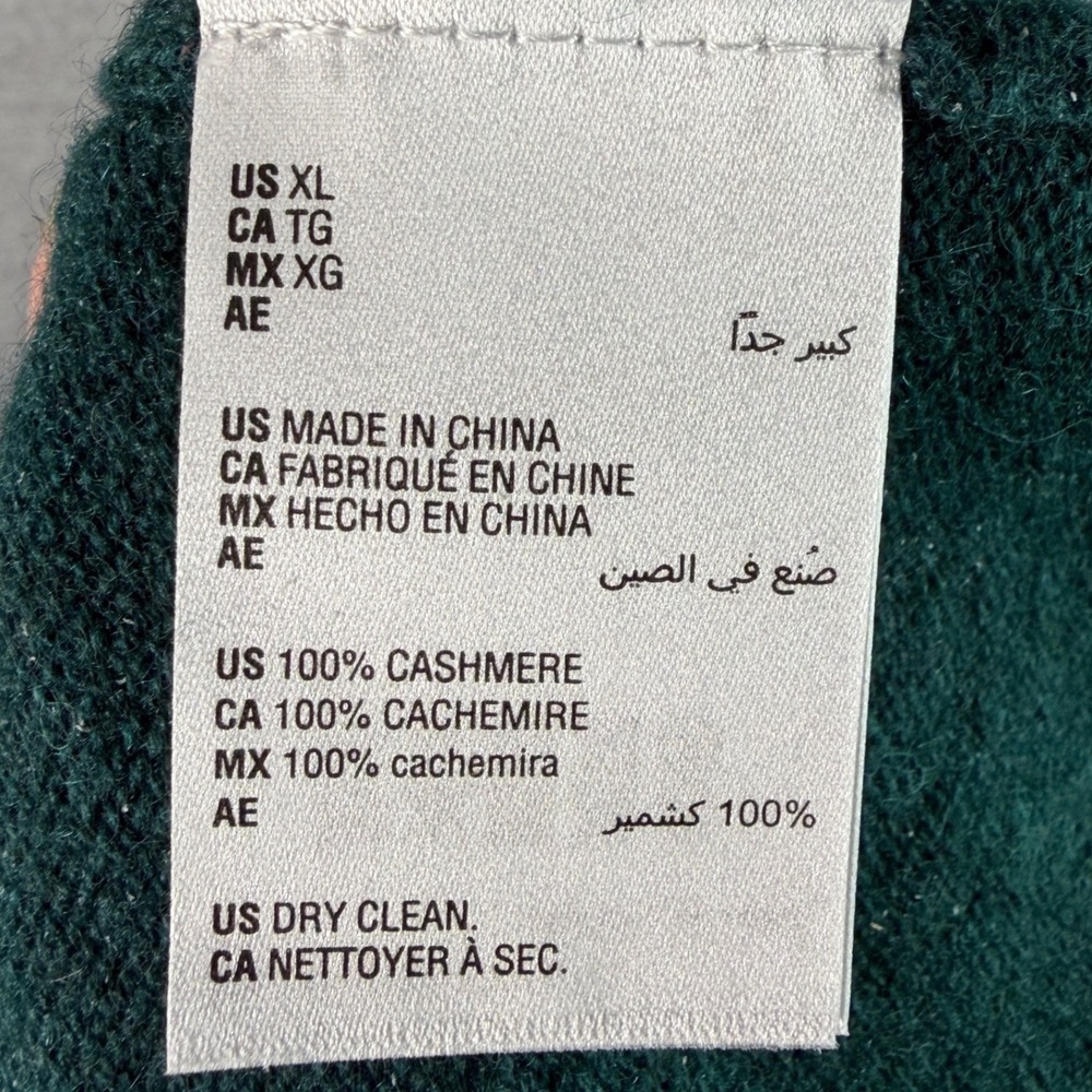 Charter Club Luxury 100% Cashmere Turtleneck Sweater Womens XL Dark Green Knit - Picture 5 of 7